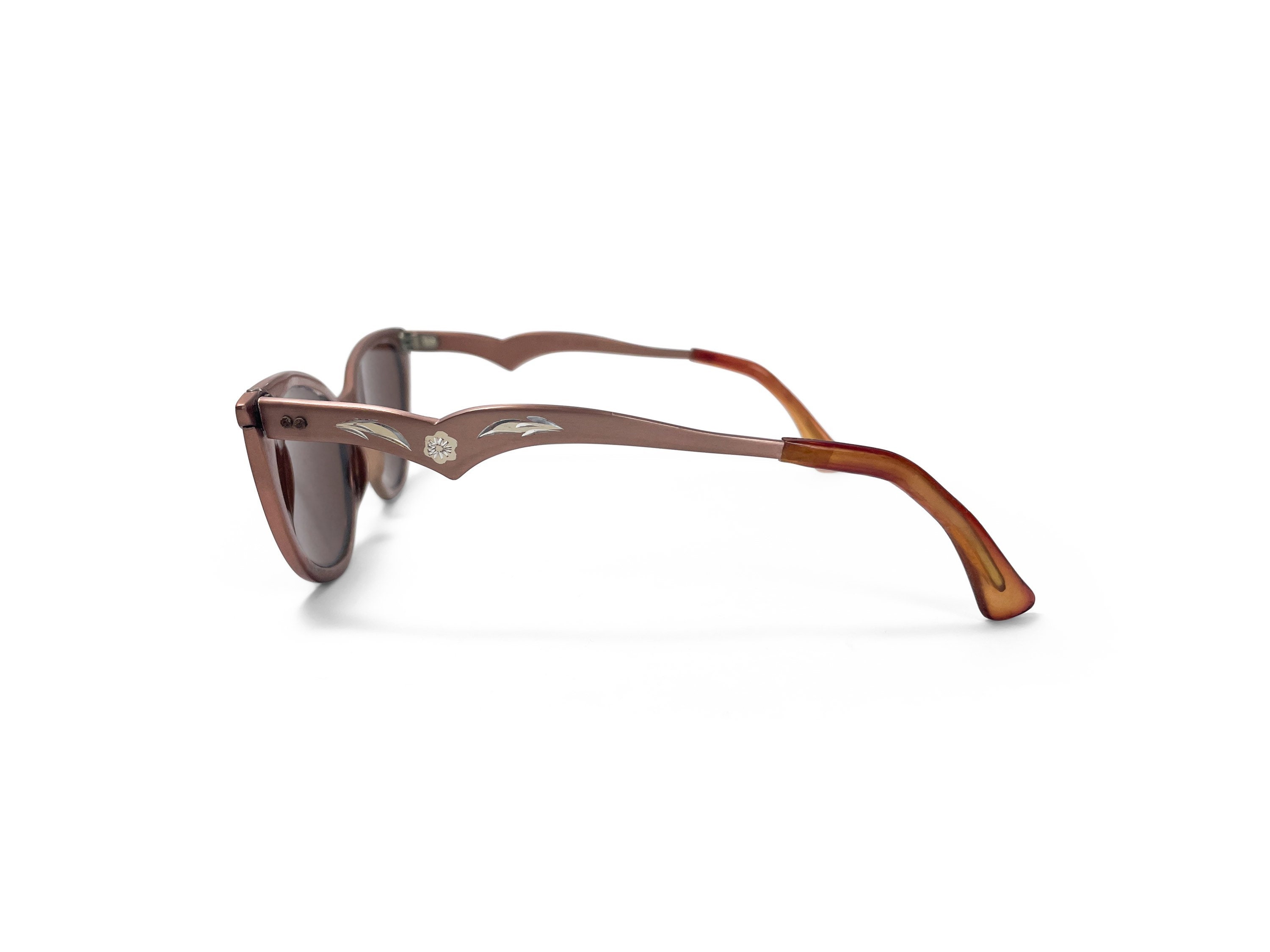 【schott】Eyewear model jason Vintage 1960s Jason Optical Sunglasses Bronze Aluminum Cat Eye 46