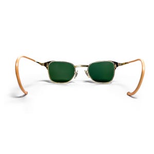 Óculos de sol vintage da década de 1960, Bausch & Lomb Ray-Ban Singet 12k GF, lentes verdes, tamanho 46-22. imagem 3