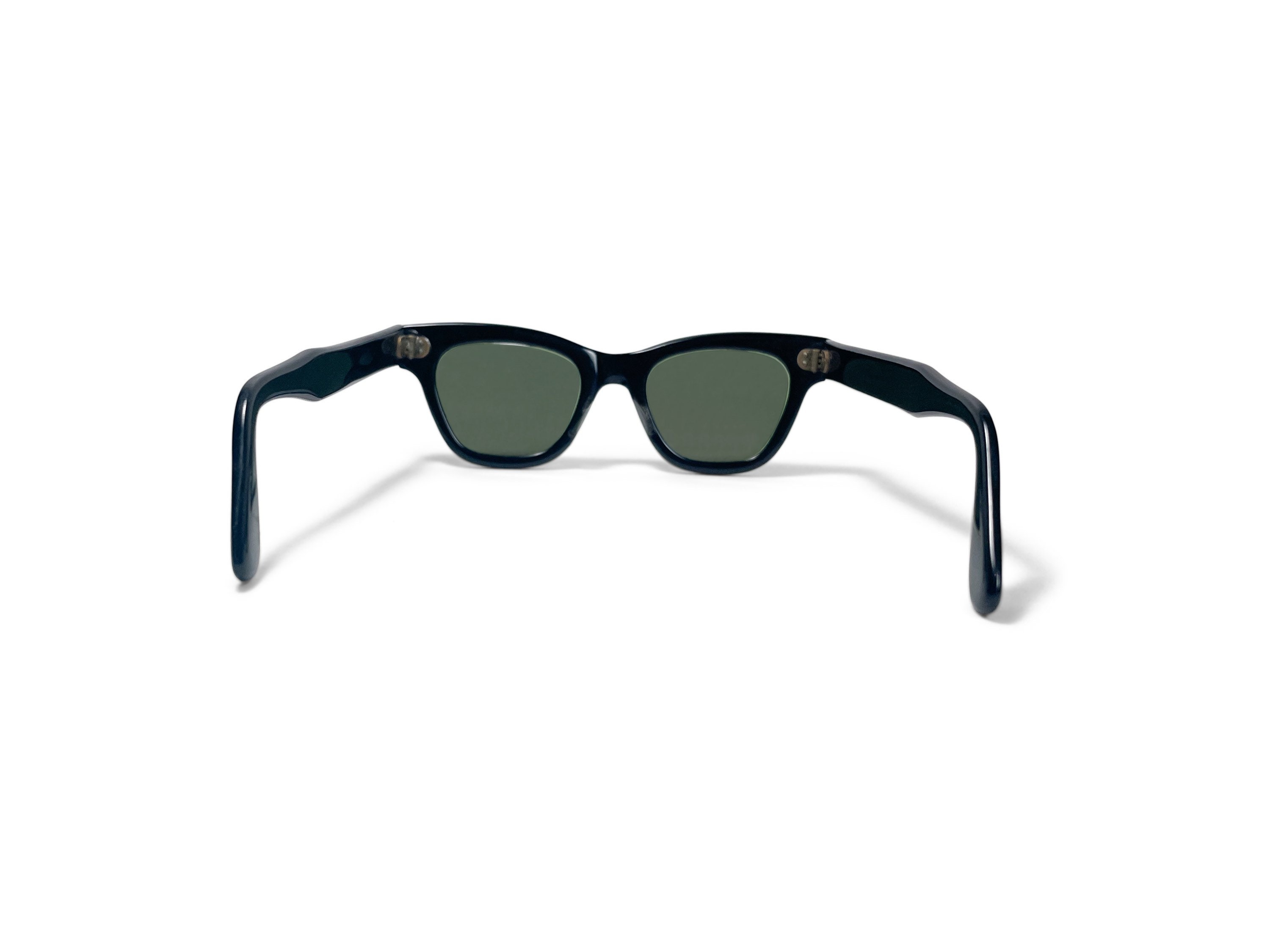 Vintage 1950s Frame France Black Rockabilly Sunglasses 46-20