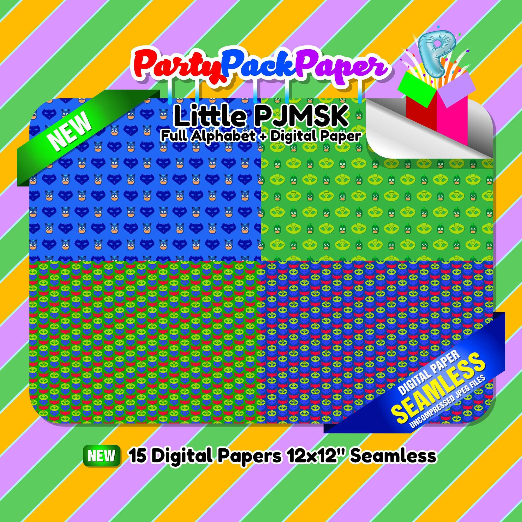 pj masks full alphabet clipart updated may 2020 216 png etsy