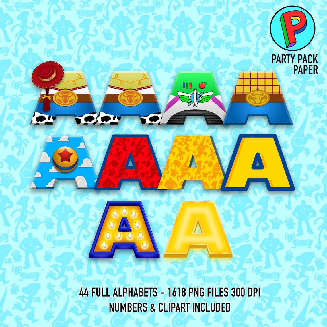 Toy Story 4 Full Alphabet Clipart Updated March 2020 44 Etsy