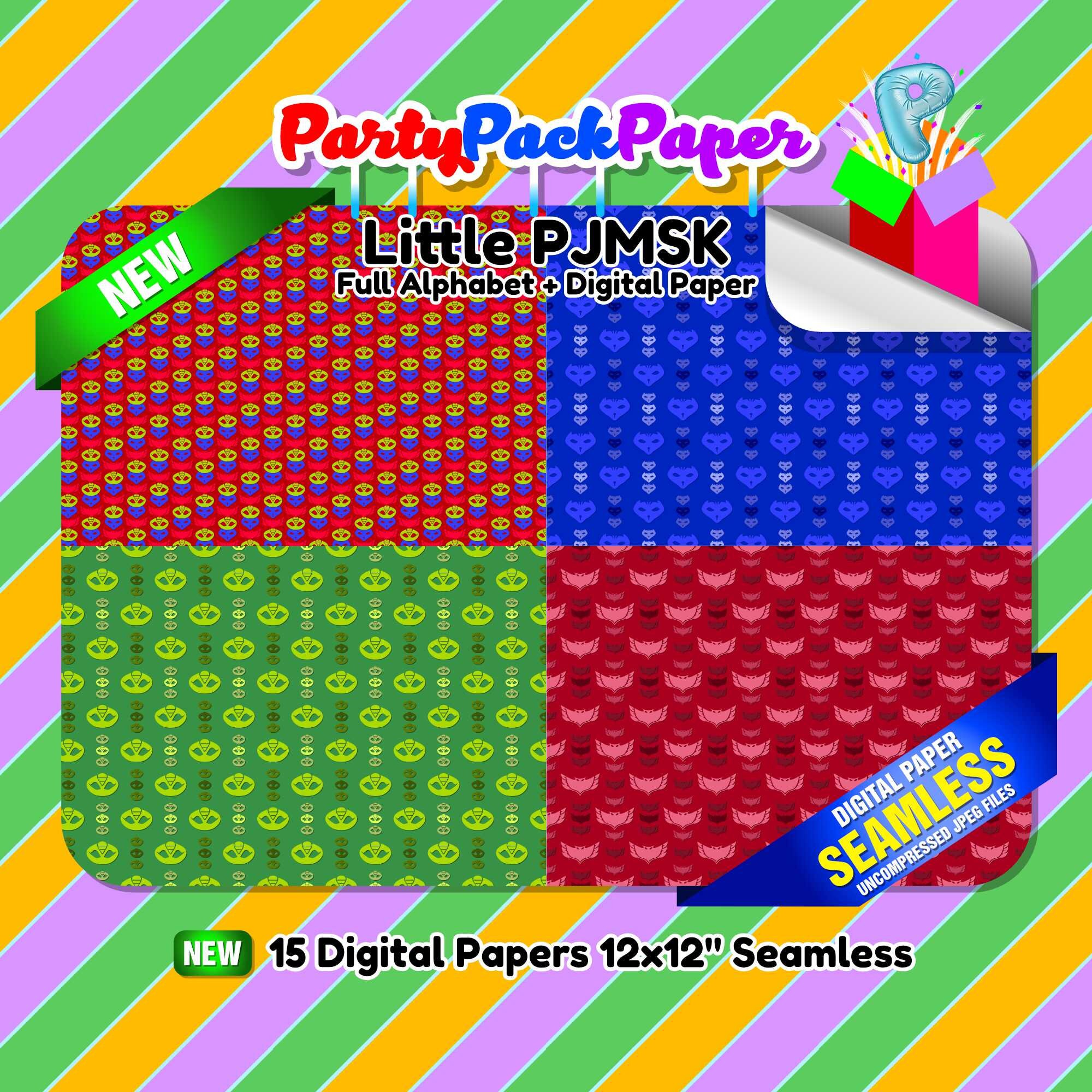 pj masks full alphabet clipart updated may 2020 216 png etsy