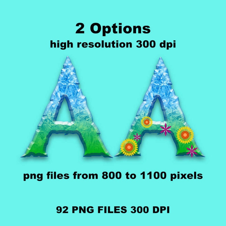 Frozen Fever Alphabet Clipart 92 png files 300 dpi Etsy