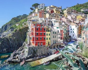 Riomaggiore Print: Colorful Cinque Terre Photography (Digital Download)