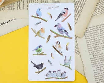 Stickerbogen - Birds on Branches - Vögel - Bullet Journal