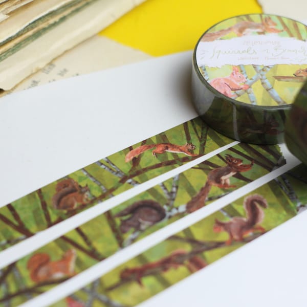 Washi Tape - Eichhörnchen im Sommer - Eigene Illustrationen