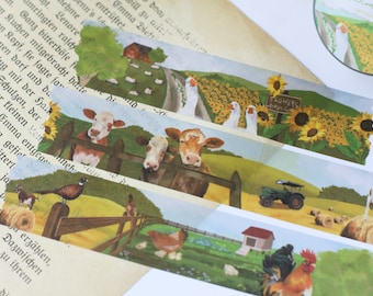 Washi Tape - Farm Days - 10mx25mm - Own illustrations
