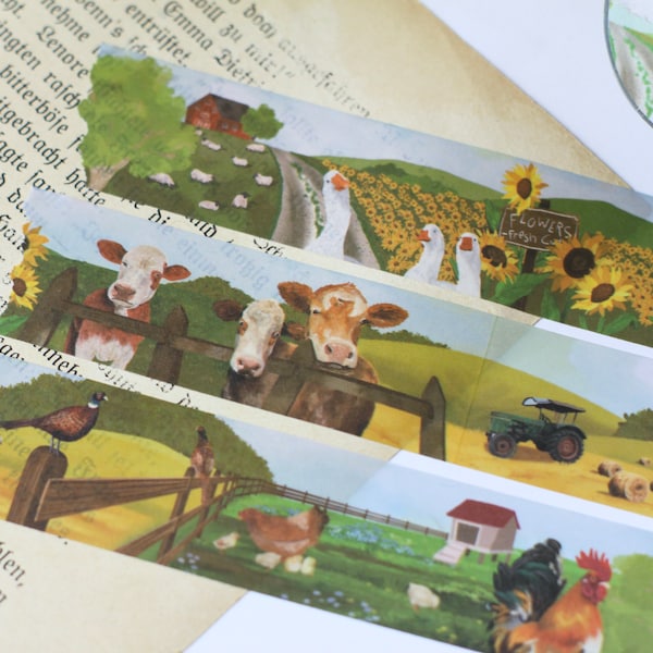 Washi Tape - Farm Days - 10mx25mm - Eigene Illustrationen