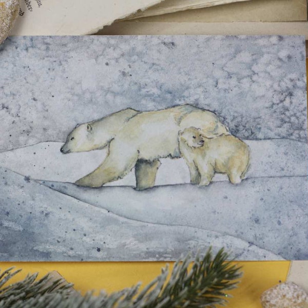 Postkarte - Eisbären