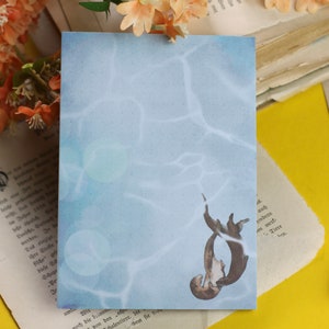 Notepad - Otter - A6 - 50 pages - dot grid - own illustration