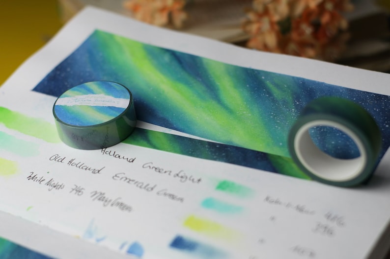 Washi Tape Aurora Borealis Polarlichter Eigene Illustrationen Bild 7