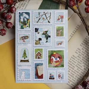 Carte postale - Timbres de Noël
