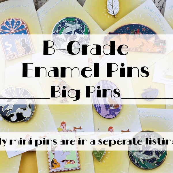 Enamel Pin - Bigger Pins - B-Ware, B-Grade, Second - Seconds Sale - Broschen mit kleinen Fehlern - Oopsie Bag