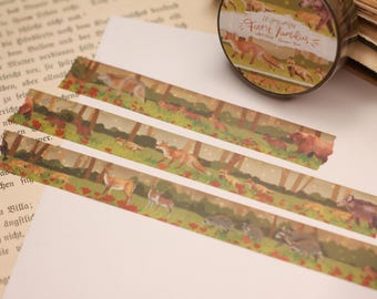 Washi tape - Bosfamilies - Bosdieren met jongen - Eigen illustraties