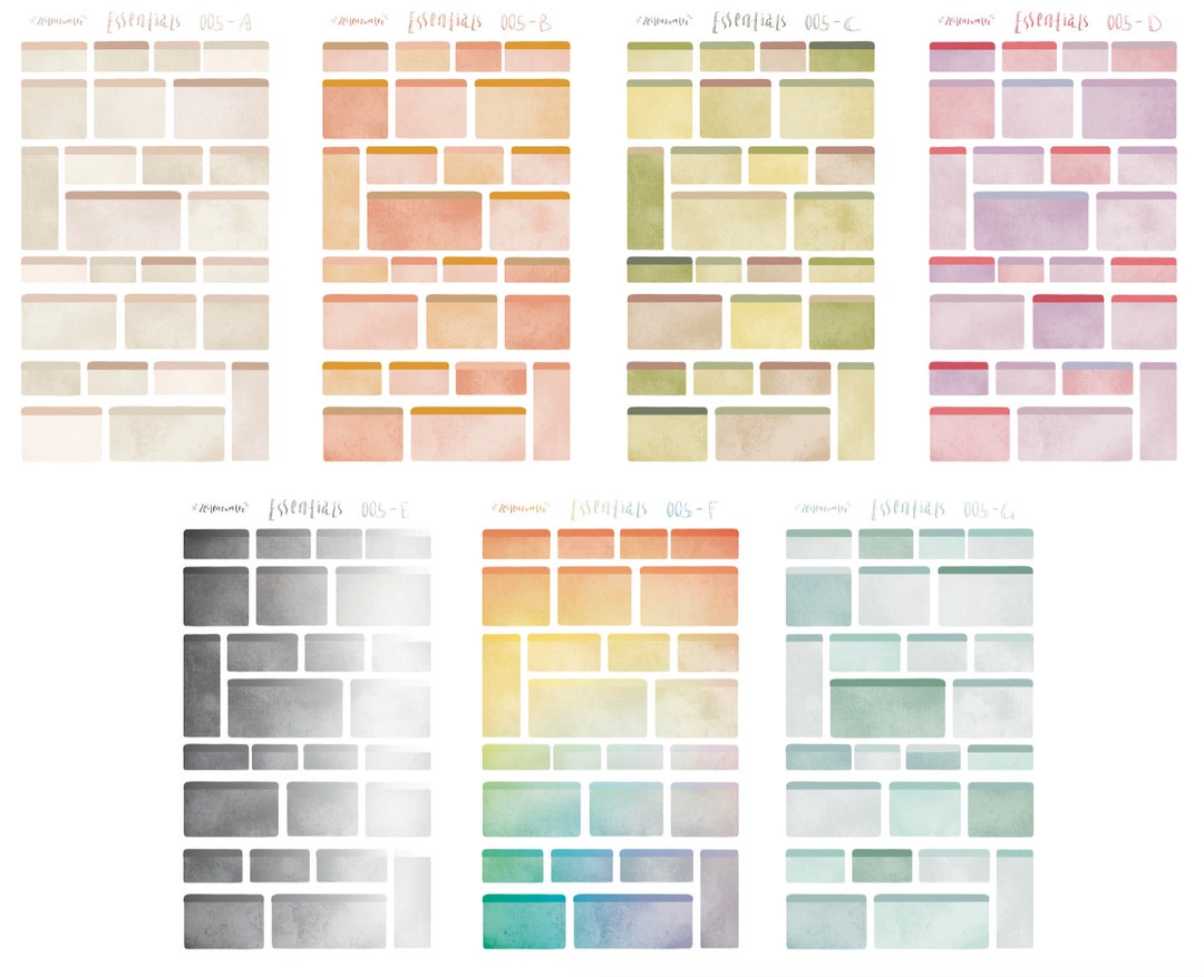 Sticker Sheet - Essentials 005 - Empty Boxes for Writing - Various ...