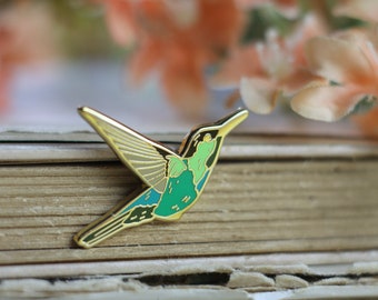 Enamel Pin - Minipin - Hummingbird - Little Birdies Collection