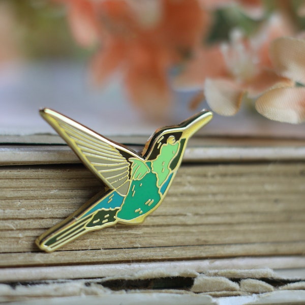 Emaille Pin - Minipin - Kolibri - Little Birdies Collection