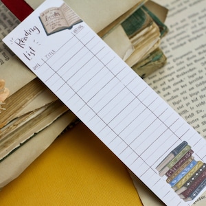 Bookmarks - Reading Tracker - Reading List - Stack of Books - Books - Own Illustrations