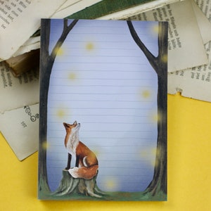 Blocco note - Volpe con lucciole - A6 - 50 pagine - a righe