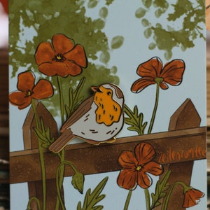 Pin's émaillé - Mini pin's - Rouge-gorge - Collection Petits Oiseaux