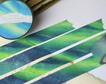 Washi Tape - Aurora Borealis - Northern Lights - Own illustrations