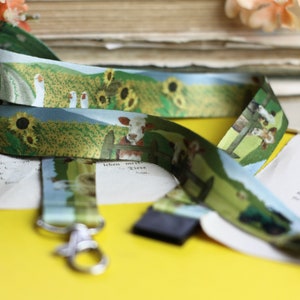 Lanyard - Boerderij - Koeien, geiten, ganzen, kippen - Veiligheidssluiting - Eigen illustraties