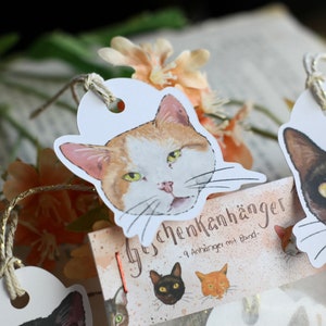 Gift tags My favorite cats Cat illustrations Wrapping gifts Own illustration image 2