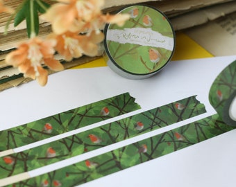 Washi Tape - Rotkehlchen im Sommer - Eigene Illustrationen