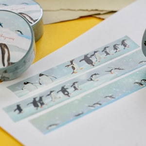 Washi Tape - Pinguïns - Gentoo Penguin - Eigen illustraties