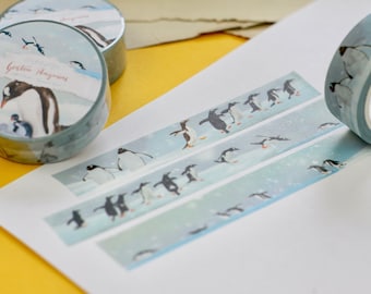 Washi Tape - Pinguine - Eselspinguin - Eigene Illustrationen