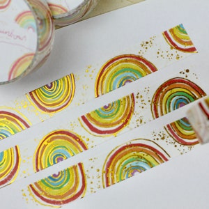Washi Tape - Regenbogen - Trots - Goudfolie