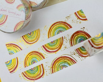 Washi Tape - Regenbögen - Pride - Gold Foil