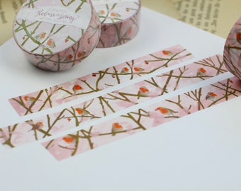 Washi Tape - Robins in Spring - Own illustrations