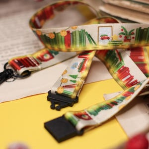 Lanyard - Kerstboekenplank - veiligheidsslot - eigen illustraties - vulling Adventskalender - Kerstfeest - Kerstmis
