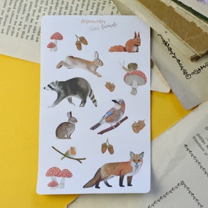 Stickerbogen - Forest Animals - Waldtiere - Bullet Journal
