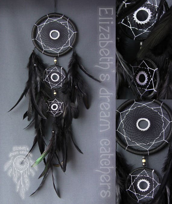 Dream catcher Dreamcatcher Black dreamcatcher Large Etsy