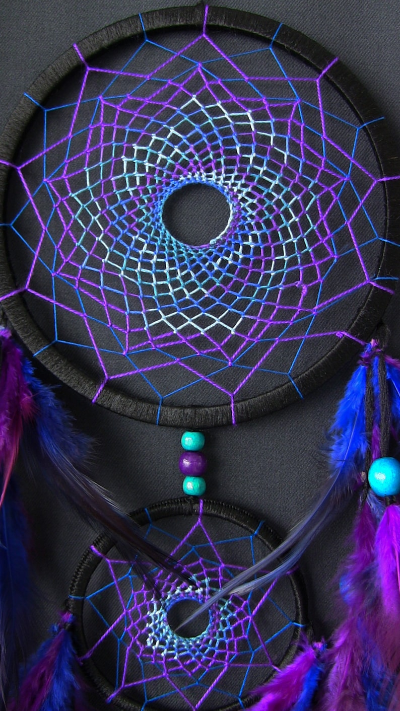 Dream catcher Boho dreamcatcher Purple dream catcher Wall Etsy