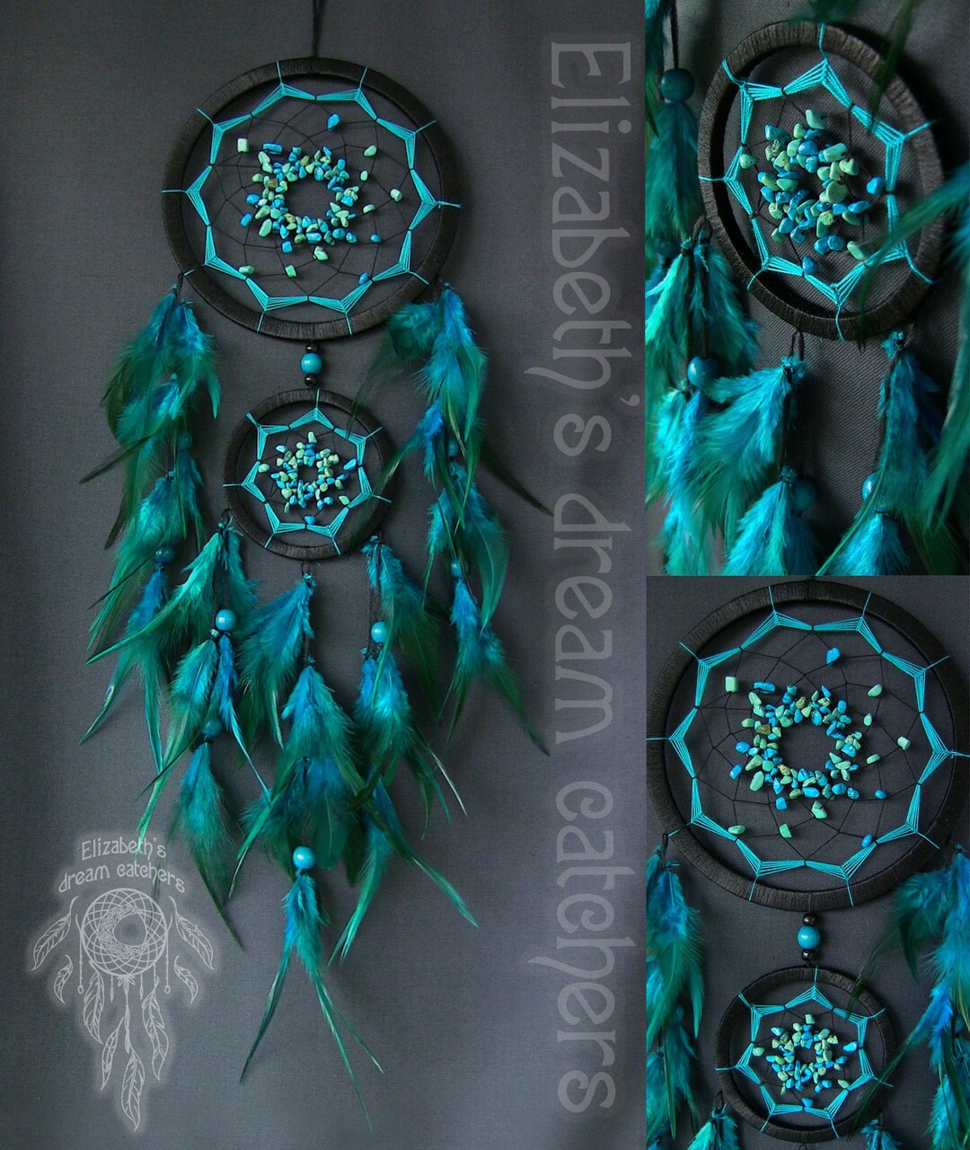 Boho Dream Catcher Mint Dreamcatcher Blue Dreamcatcher Turquoise ...