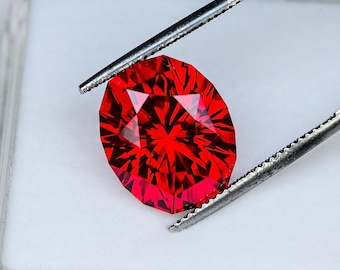 8.44ct LAB Bright Red Ruby - Precision Cut With Superior Polishing! - Etsy