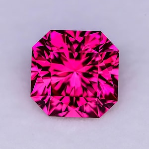 9.66ct LAB Hot Pink Sapphire - Pulled Czochralski - Precision Cut