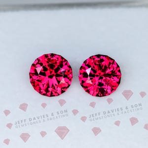 4.70tcw LAB Hot Red Ruby - Pulled Czochralski Pair - Precision Cut with Superior Polishing!