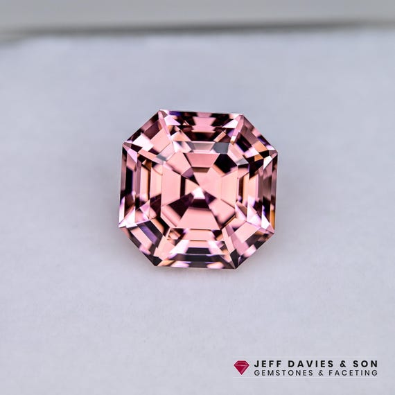 12.67ct LAB Garnet Peach YAG - Yttrium Aluminum Garnet - Pulled