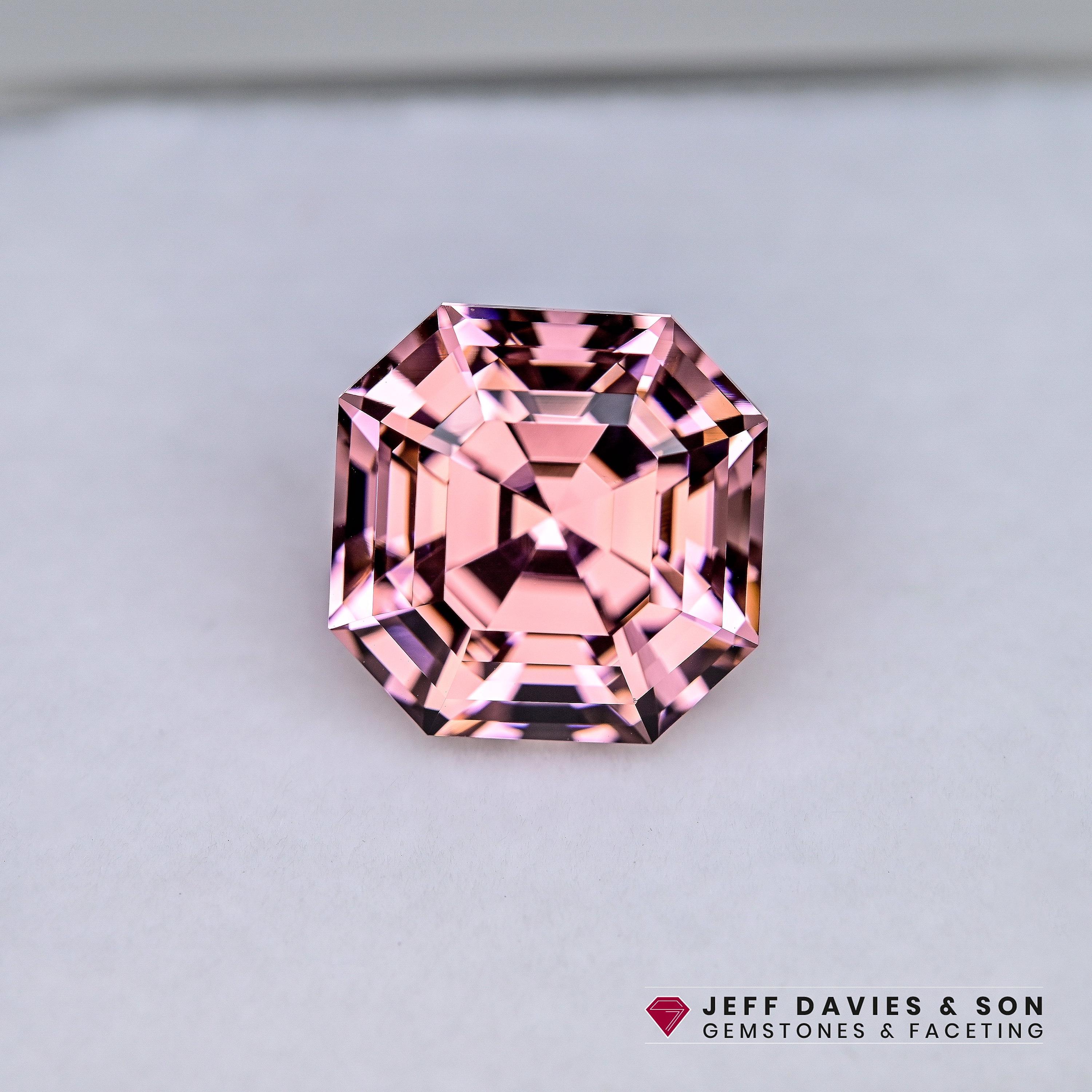 12.67ct LAB Garnet Peach YAG - Yttrium Aluminum Garnet - Pulled