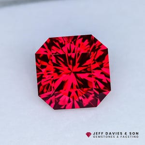 11.91ct LAB Hot Red Ruby - Pulled Czochralski - Precision Cut with Superior Polishing!