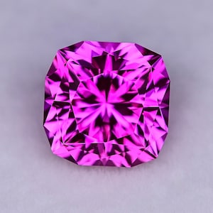 4.13ct LAB Hot Pink Sapphire - Pulled Czochralski - Precision Cut
