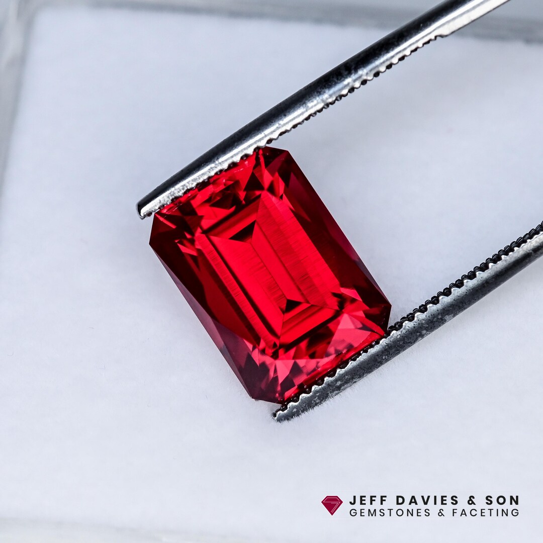9.24ct LAB Bright Red Ruby - Precision Cut With Superior Polishing ...