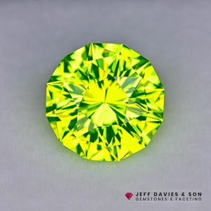 13.82ct LAB Lumo Garnet LuAG - Lutetium Aluminum Garnet - Pulled Czochralski - Precision Cut