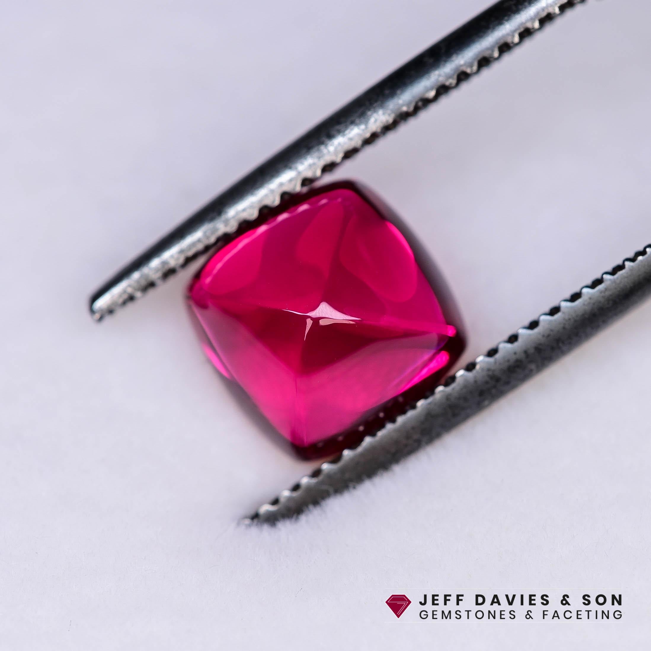 3.83ct LAB Sugarloaf Bright Red Ruby - Precision Cut With Superior ...