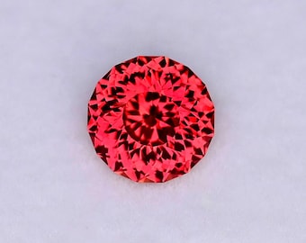 2.22ct LAB Red/ Orange Sapphire - Precision Cut