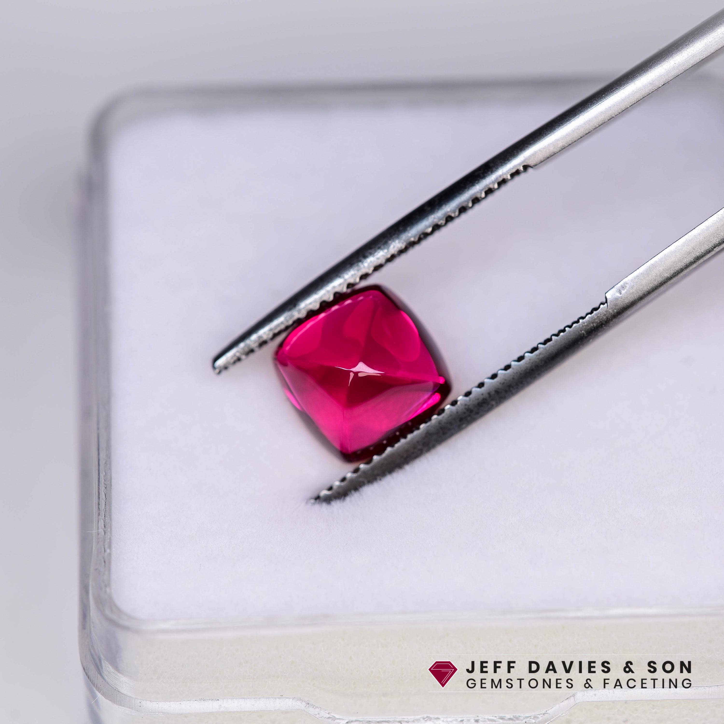 3.83ct LAB Sugarloaf Bright Red Ruby - Precision Cut With Superior ...